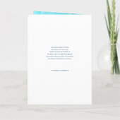 Aqua turquoise Programmes de mariage d'art abstrai (Dos)