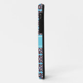 Aqua Turquoise Squares Pattern Gepersonaliseerd Case-Mate iPhone Case (Achterkant/links)