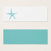 Aqua Turquoise Starfish Mariage lags (Devant & derrière)