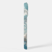 Aqua Turquoise Turquoise Bleu Blanc Marbre Argent (Côté droit)