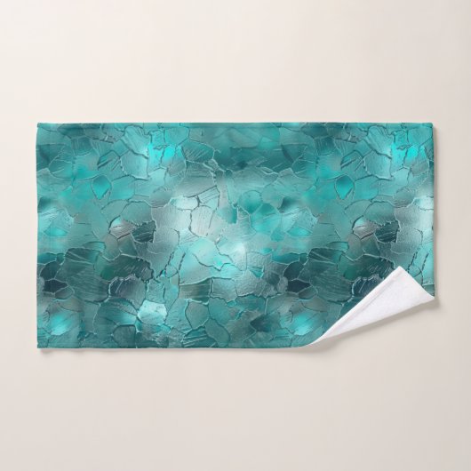 Aqua Turquoise Turquoise Glam Dreams (Serviette à main)