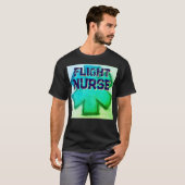 Aqua unisex vlucht verpleegster ster ster van het  t-shirt (Voorkant volledig)