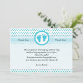 Aqua unisexe de carte de remerciements de baby (Debout devant)