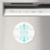 Aqua v2 Fancy Ornamental Save the Date Magnet (In Situ (Lave-vaisselle))
