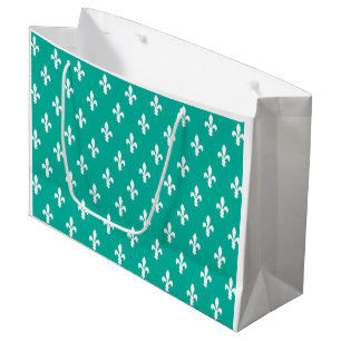 Aqua Victoriaans Fleur de Lys Groot Cadeauzakje