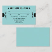 Aqua Vintage Réservé Siège Dentaire Rendez-vous (Devant / Derrière)