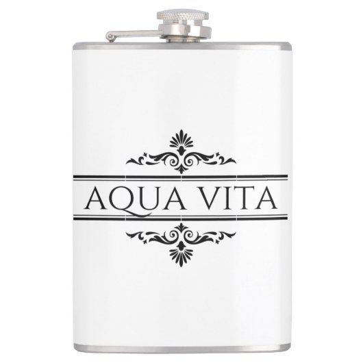 Aqua Vitae Heupfles (Voorkant)