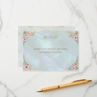  Aqua Vrijgezellenfeest Tea Party Informatiekaartje