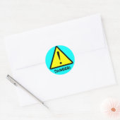 Aqua Waarschuwingssymbool Sticker (Envelop)