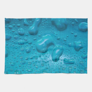 Aqua Waterdruppels op glas:- Theedoek