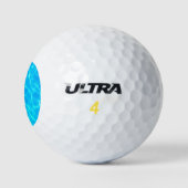 Aqua-waterpatroon met reflectiegolven golfballen (Logo)