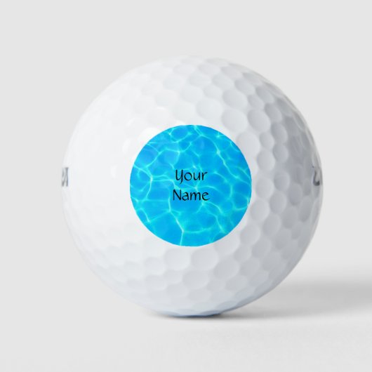 Aqua-waterpatroon met reflectiegolven golfballen (Voorkant)