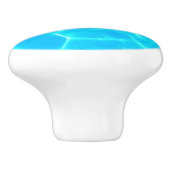 Aqua-waterpatroon met reflectiegolven keramische knop (Zijkant)