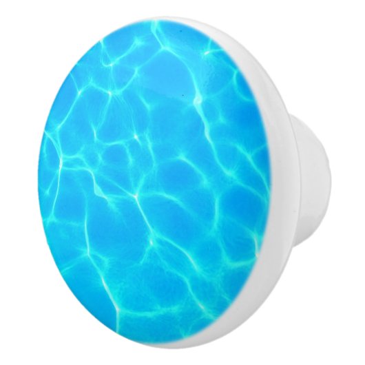 Aqua-waterpatroon met reflectiegolven keramische knop (Rechts)