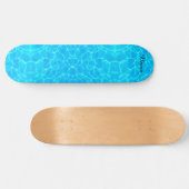 Aqua-waterpatroon met reflectiegolven skateboard (Horizontaal)