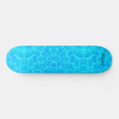 Aqua-waterpatroon met reflectiegolven skateboard (Horizontaal)