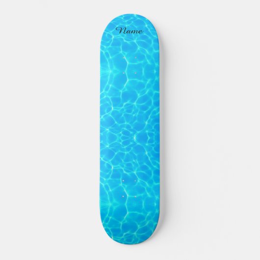 Aqua-waterpatroon met reflectiegolven skateboard (Voorkant)