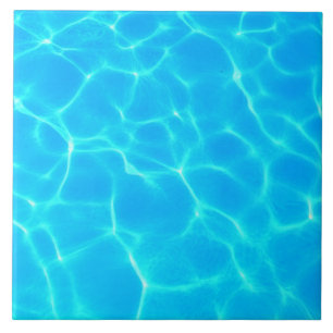 Aqua-waterpatroon met reflectiegolven tegeltje