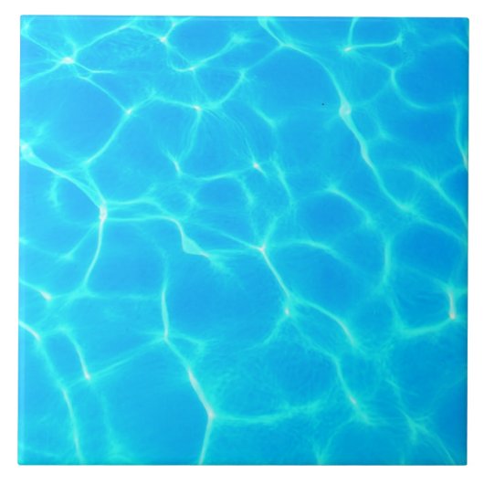Aqua-waterpatroon met reflectiegolven tegeltje (Voorkant)