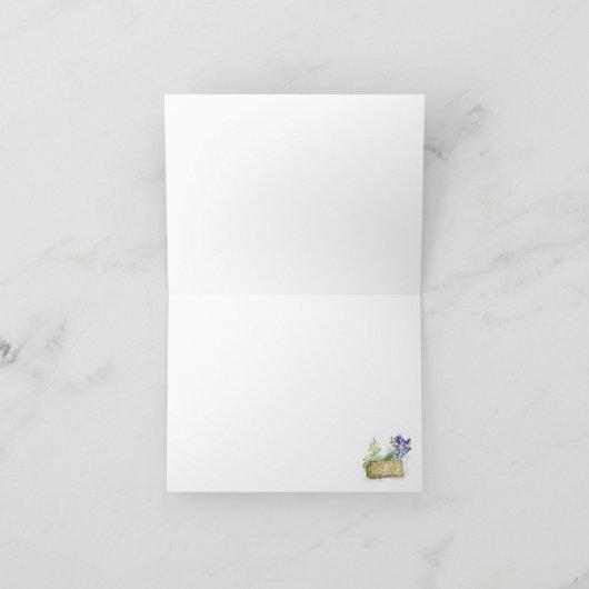 Aqua Waterverf Fiets met Mand Kaart (Binnen)