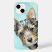 Aqua Waterverf Iphone Hoesje met uw hond Afbeeldin (Achterkant)