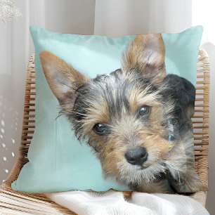 Aqua Waterverf met Pet Photo Sierkussen