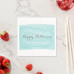 Aqua Waterverf Spider Web Halloween Servetten