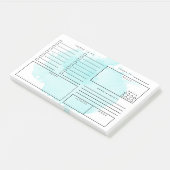 Aqua Waterverf Splash Dagelijkse Planner Post-it® Notes (Schuin)