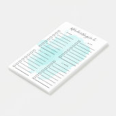 Aqua Waterverf Splash organiseerde dingen om te do Post-it® Notes (Schuin)