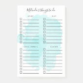 Aqua Waterverf Splash organiseerde dingen om te do Post-it® Notes (Voorkant)