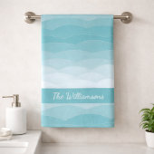 Aqua Wave Gradient | Modern Ocean Pattern
