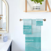 Aqua Wave Gradient | Modern Ocean Pattern