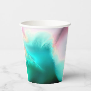 Aqua Wave Print Paper cup Papieren Bekers