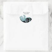 aqua wedding label (Tas)