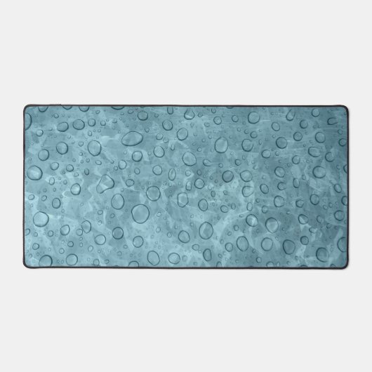 Aqua Wet Look Water Drops Art Desk Mat Pad (Recto)