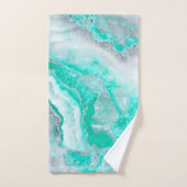 Aqua White Gemstone Agate Mineral Quartz Bad Handdoek (Handdoek)