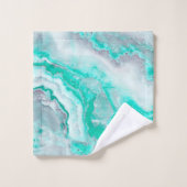 Aqua White Gemstone Agate Mineral Quartz Bad Handdoek (Wasdoekje)