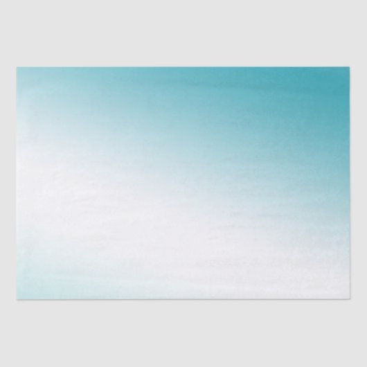 Aqua White Ombre Tissuepapier (Voorkant)