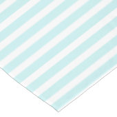 Aqua/White Simple Stripes Pattern Tafelkleed (Gekanteld)