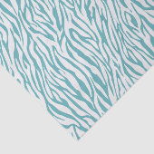 Aqua White Zebra Print Tissuepapier (Detail)
