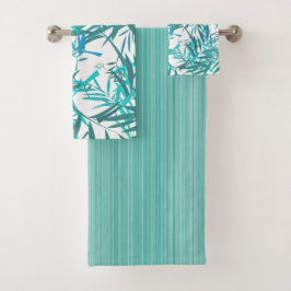 Aqua willow- en Stripes Bath-handdoekset Bad Handdoek