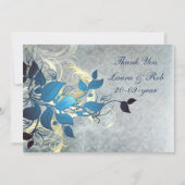 aqua winter bruiloft Hartelijk dank Kaart (Voorkant)