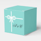 Aqua & Witte Bogen Feestdoos Bedankdoosjes (Voorkant Zijde)