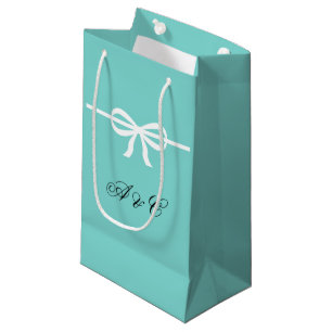 Aqua & Witte Bogen Feestzakken Klein Cadeauzakje