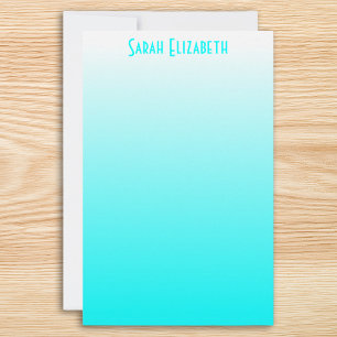 Aqua Witte Ombre Briefpapier