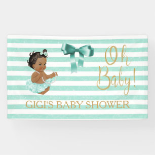 Aqua Witte Streep Etnische Baby Ballerina Tutu Spandoek