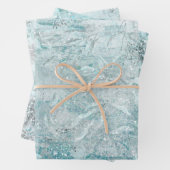  Aqua Wrapping Paper Flat Sheet Set van 3 (In situ)