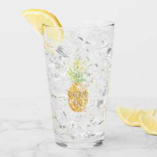 Aqua Yellow Pineapple Gold Dream Glas