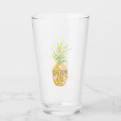 Aqua Yellow Pineapple Gold Dream Glas (Voorkant)