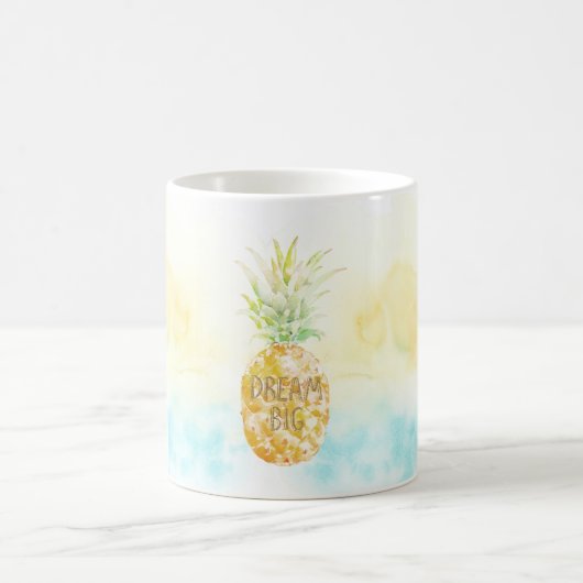 Aqua Yellow Pineapple Gold Dream Koffiemok (Center)